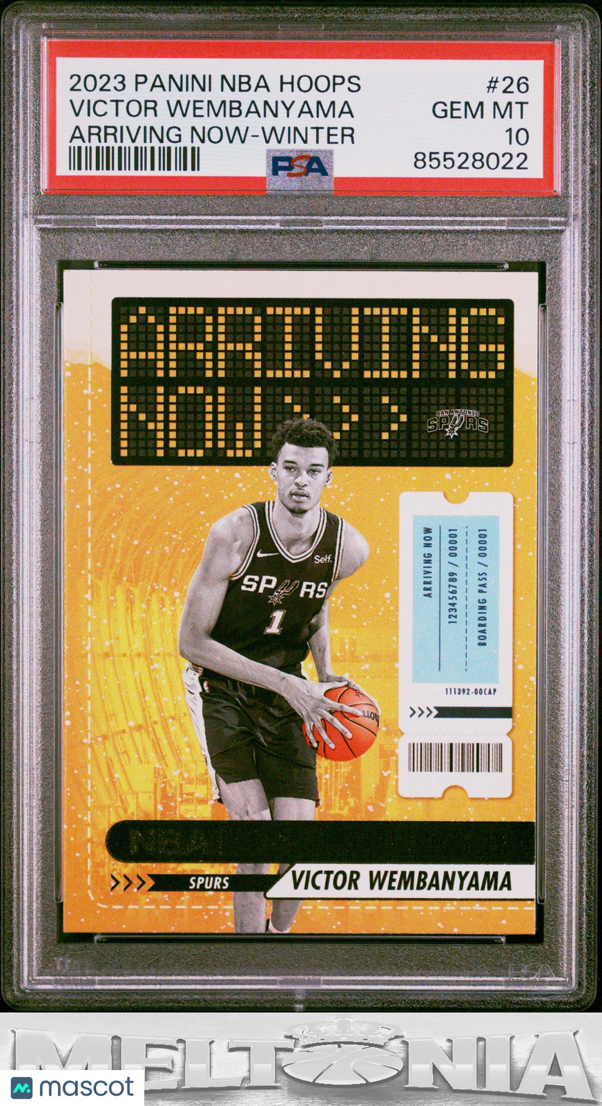 Victor Wembanyama 2023-24 Hoops Winter #26 Arriving Now PSA 10 RC