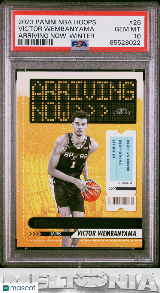 Victor Wembanyama 2023-24 Hoops Winter #26 Arriving Now PSA 10 RC
