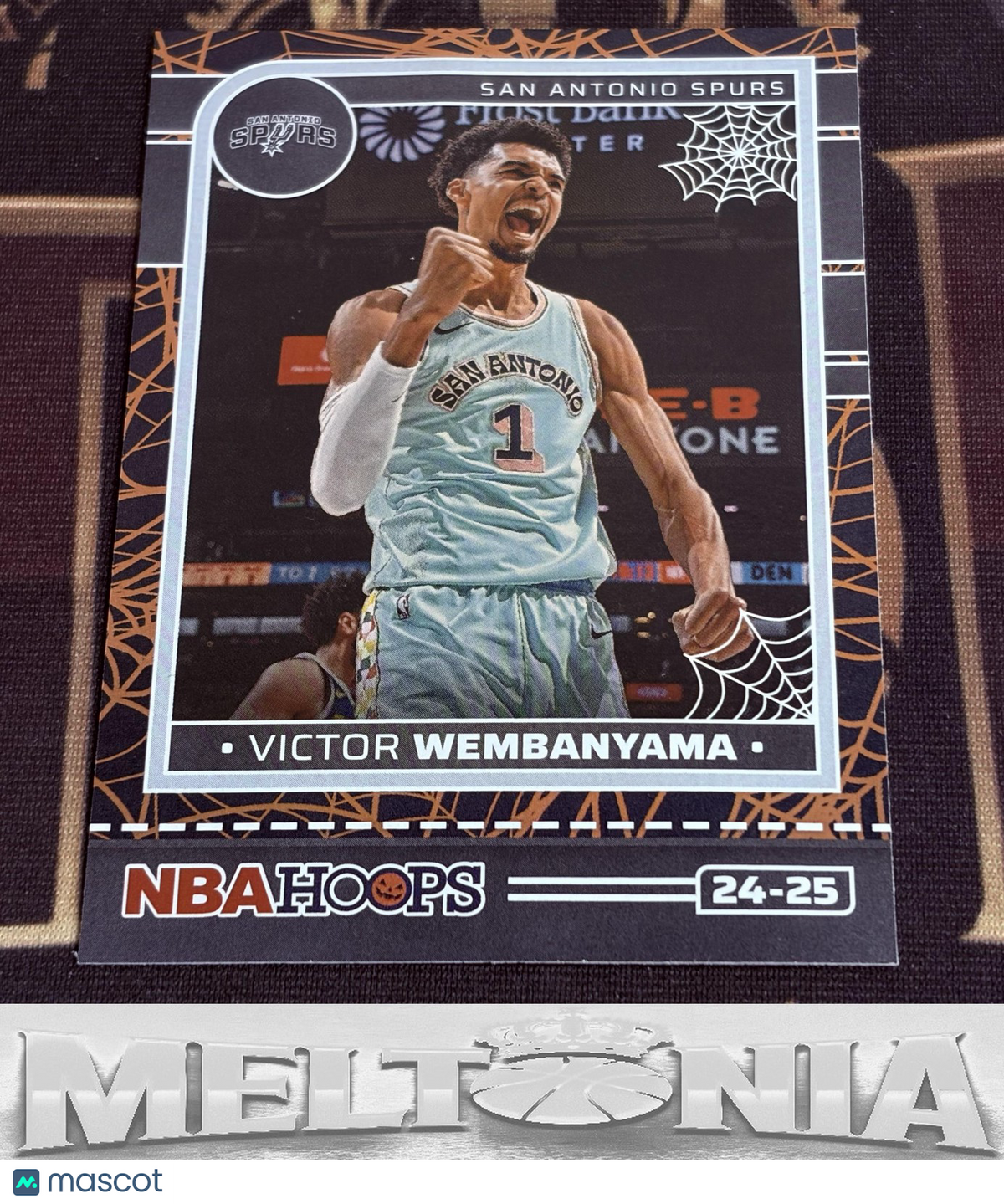 2024-25 Hoops Haunted Hoops Victor Wembanyama #70 (CREASED ON BACK) Holo Webs