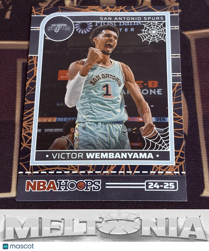 2024-25 Hoops Haunted Hoops Victor Wembanyama #70 (CREASED ON BACK) Holo Webs