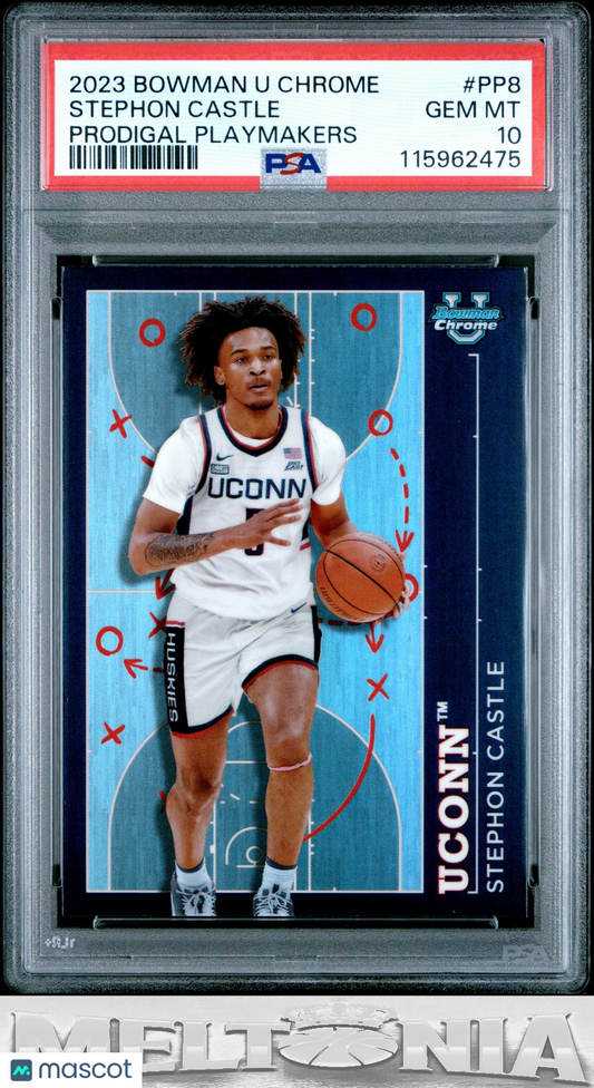 Stephon Castle 2023-24 Bowman University Chrome #PP-8 Prodigal Playmakers PSA 10