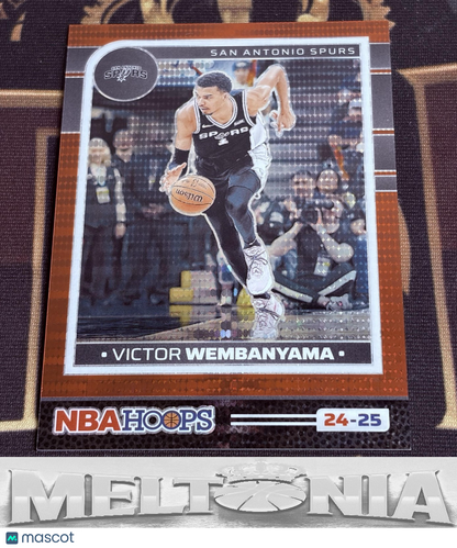 Victor Wembanyama 2024-25 Hoops Premium Prizms Pulsar Red 191/199 card