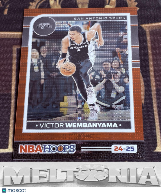 Victor Wembanyama 2024-25 Hoops #165 Premium Prizms Pulsar Red 191/199