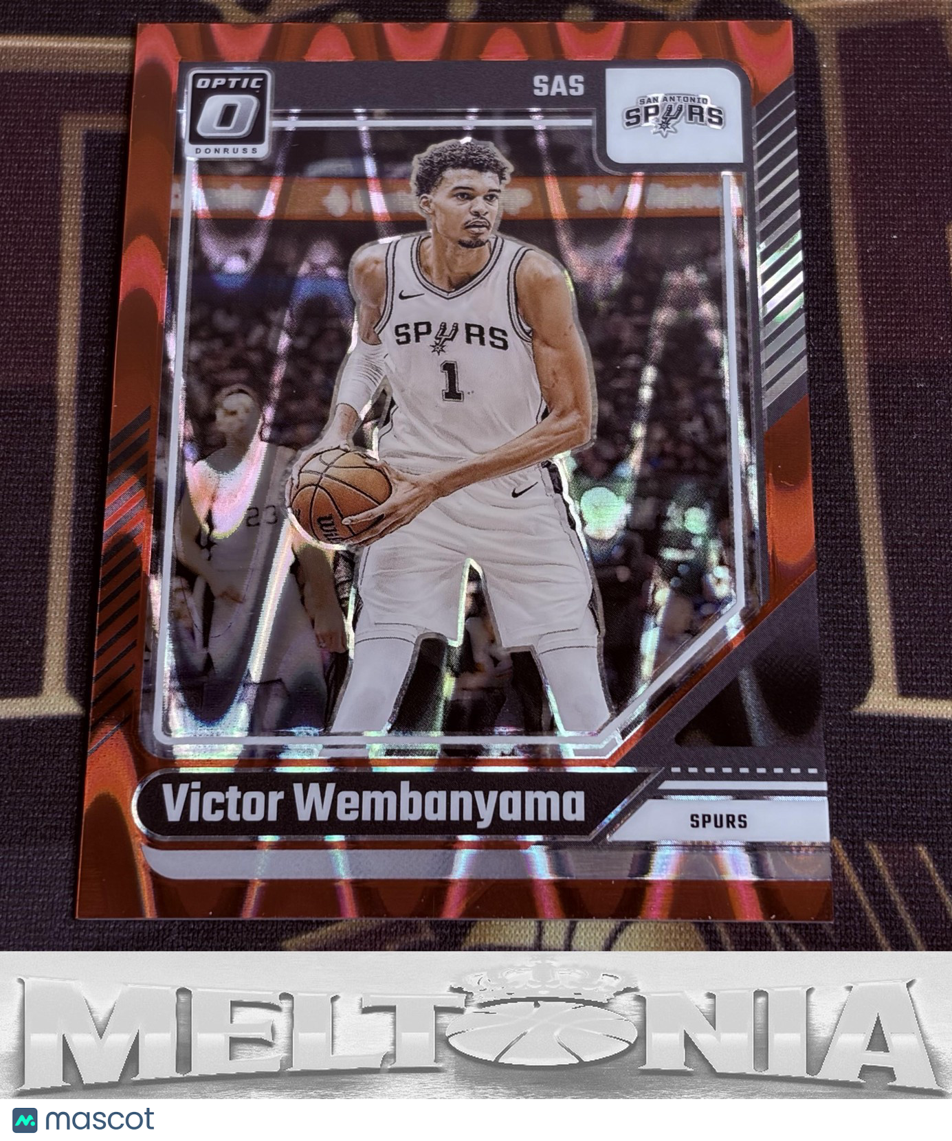 Victor Wembanyama 2024-25 Donruss Optic #45 Red Seismic 075/149