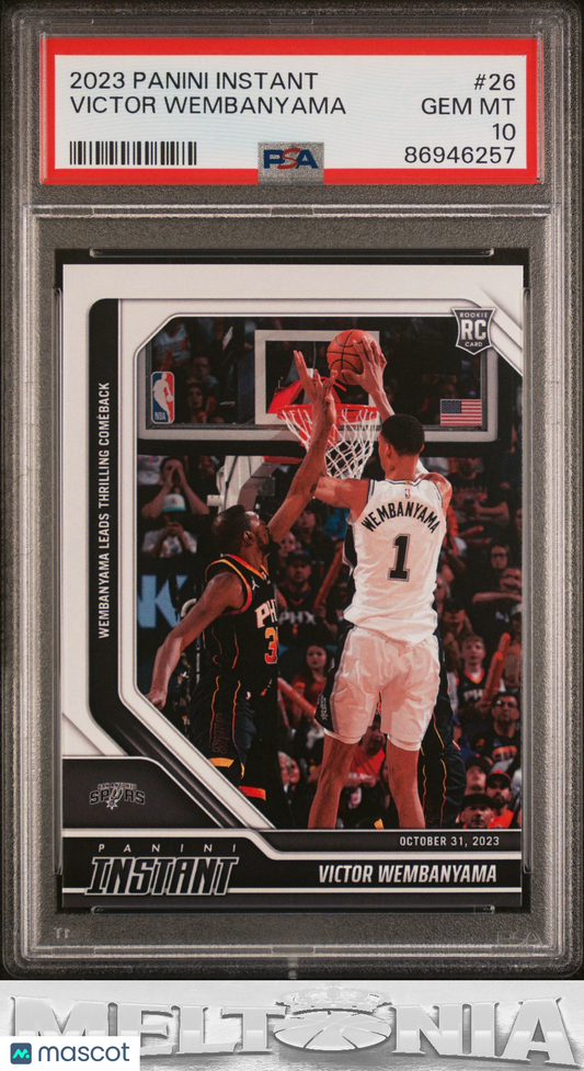 Victor Wembanyama 2023-24 Panini Instant NBA #26 PSA 10 RC