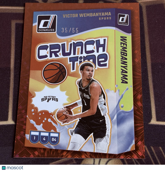 Victor Wembanyama 2024-25 Donruss #2 Crunch Time Intl Red Fireworks 35/55