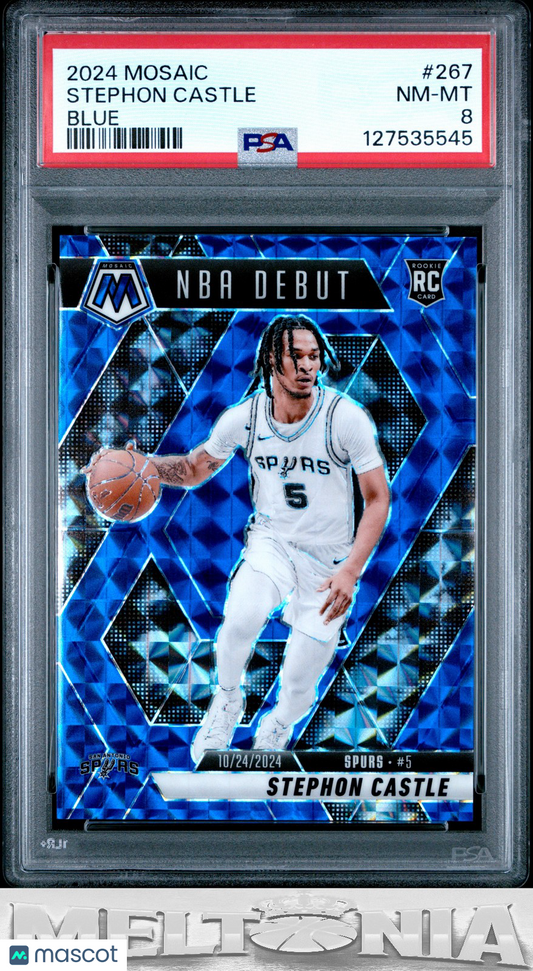 Stephon Castle 2024-25 Panini Mosaic #267 Blue Mosaic 095/199 RC