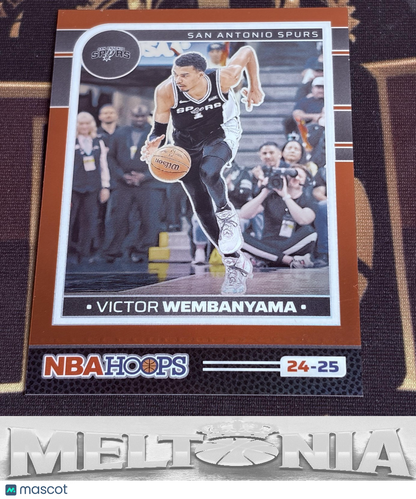 Victor Wembanyama 2024-25 Hoops Premium Prizms Red 51/99 card