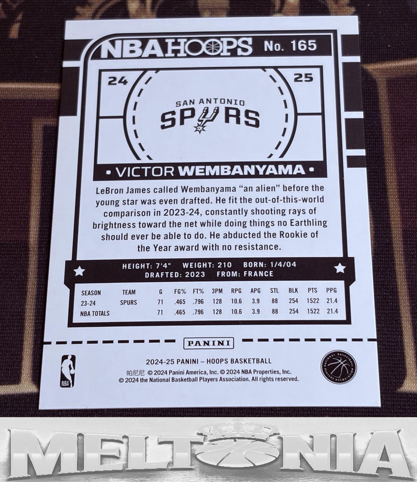 Victor Wembanyama 2024-25 Hoops #165 Premium Box Set 181/199