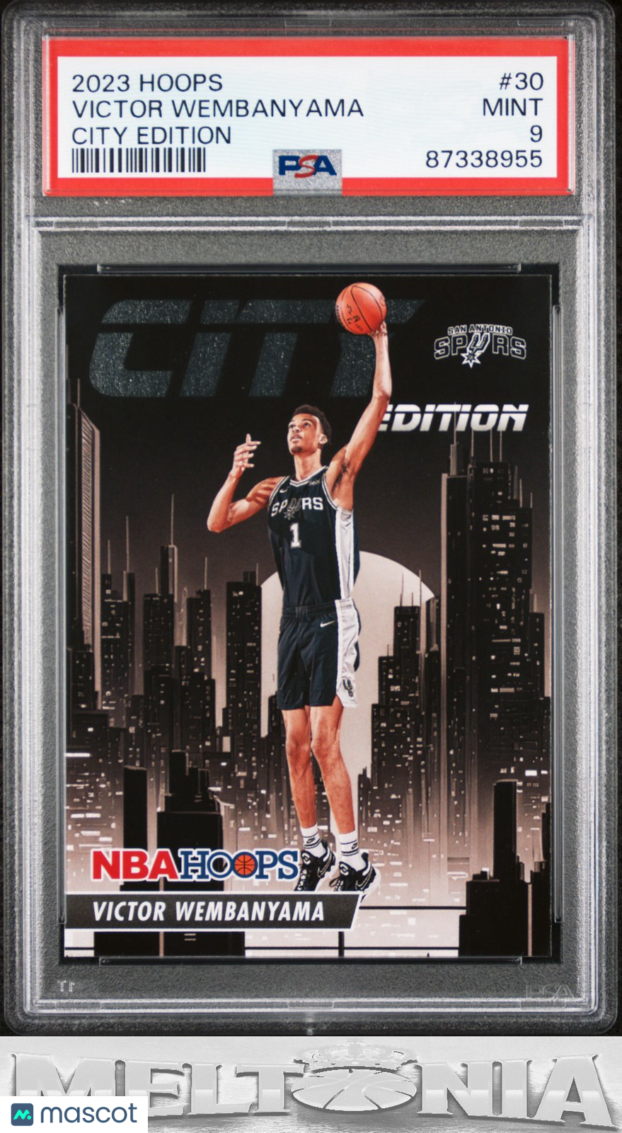 Victor Wembanyama 2023-24 Hoops #30 City Edition PSA 9 RC