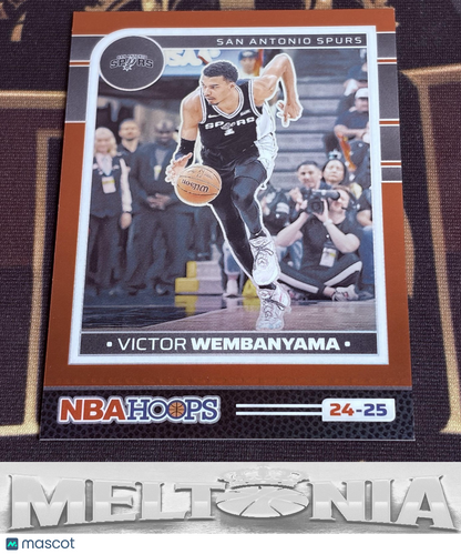 Victor Wembanyama 2024-25 Hoops Premium Prizms Red 96/99 card