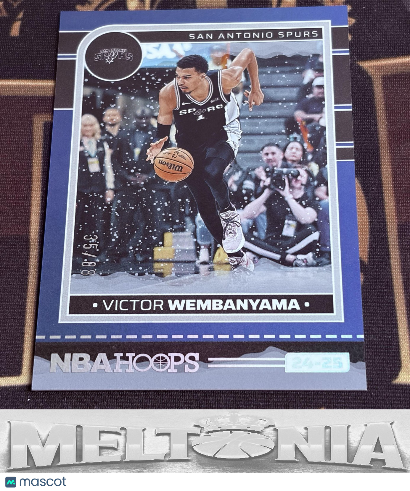 Victor Wembanyama 2024-25 Hoops Winter #165 Blue Holo 35/88