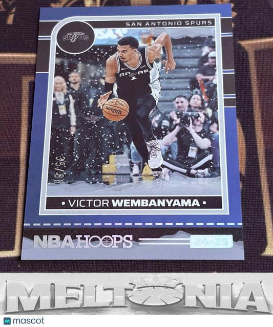 Victor Wembanyama 2024-25 Hoops Winter #165 Blue Holo 35/88