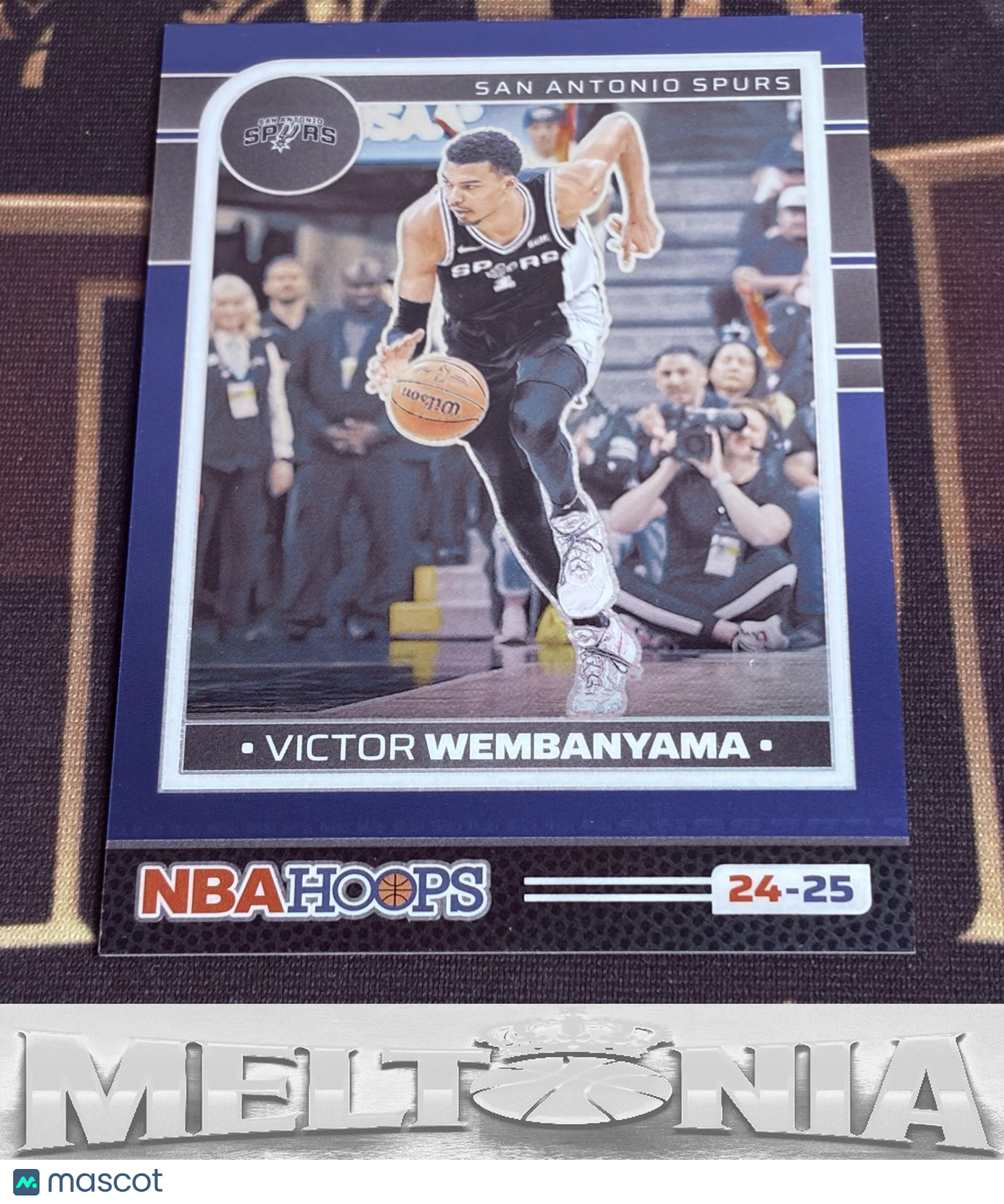 Victor Wembanyama 2024-25 Hoops #165 Premium Prizms Blue 14/49