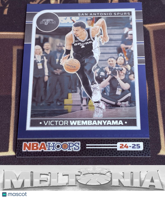 Victor Wembanyama 2024-25 Hoops #165 Premium Prizms Blue 14/49