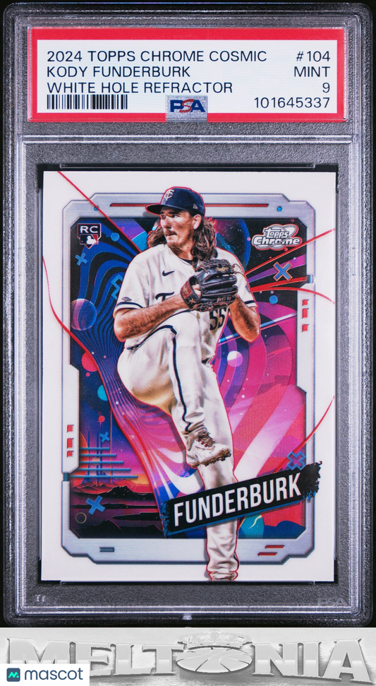 Kody Funderburk 2024 Topps Chrome Cosmic #104 White Hole Refractors PSA 9 RC