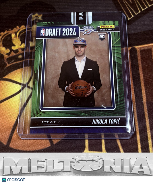 Nikola Topic 2024-25 Panini Instant NBA Draft Night #DN-8 Jungle/Green 3/25 RC