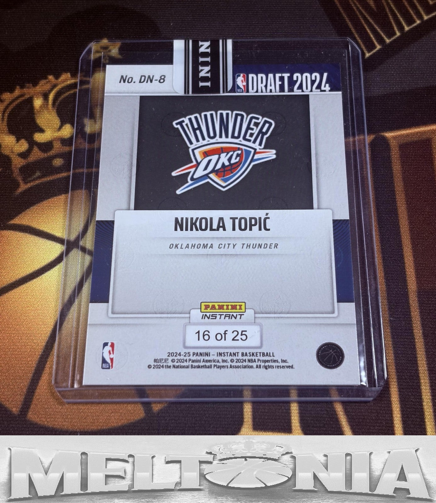 Nikola Topić 2024-25 Panini Instant NBA Draft Night #DN-8 Green 16/25 RC