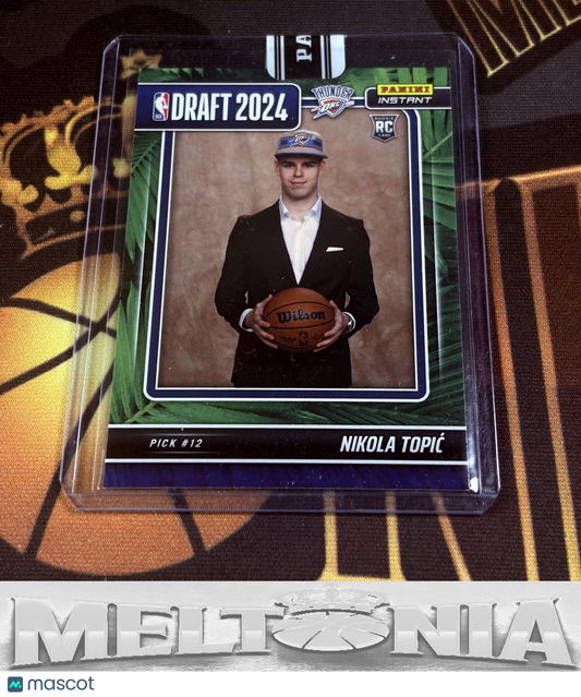 Nikola Topic 2024-25 Panini Instant NBA Draft Night #DN-8 Jungle/Green 11/25 RC