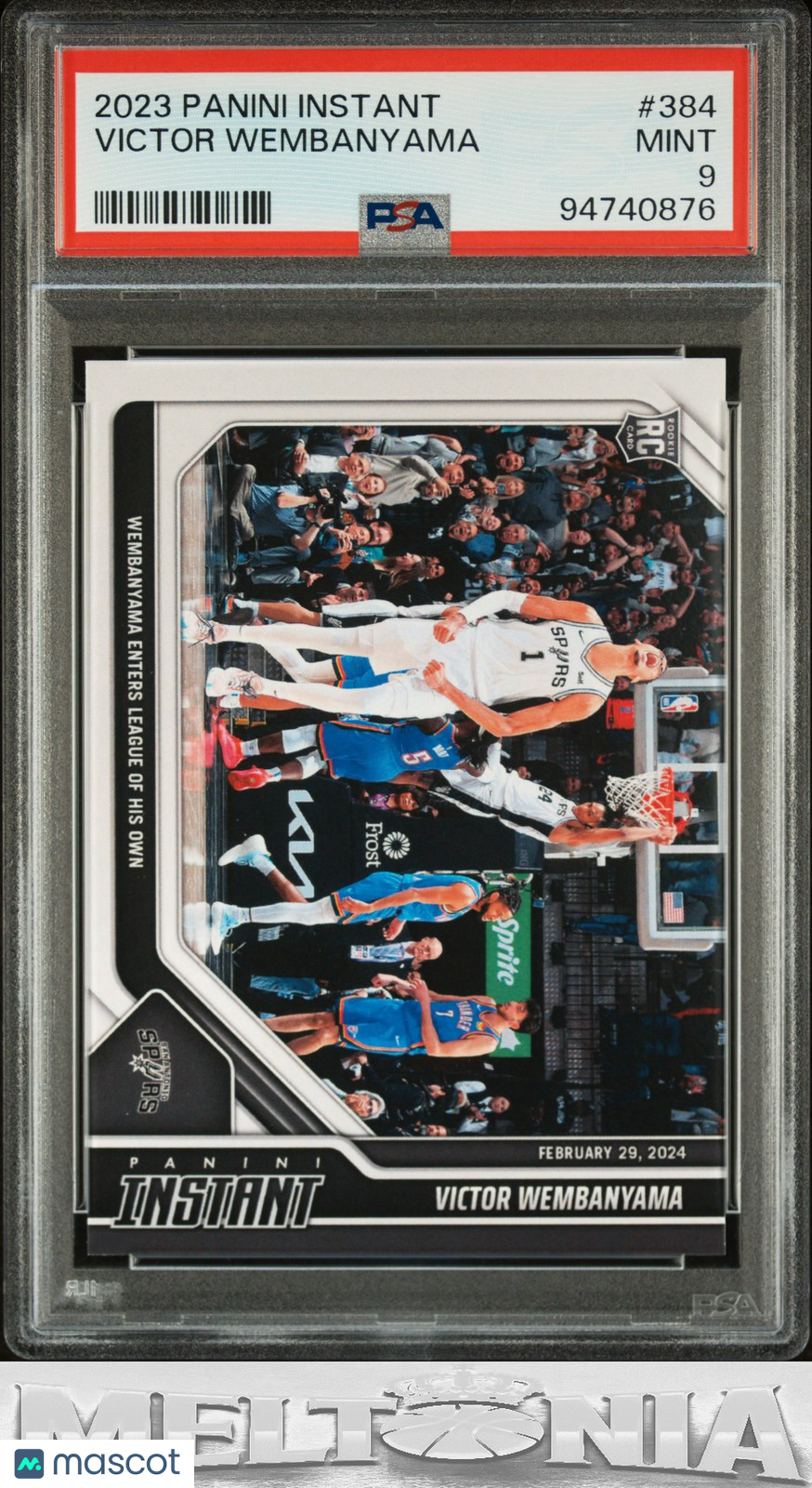 Victor Wembanyama 2023-24 Panini Instant NBA #384 PSA 9 RC /2785