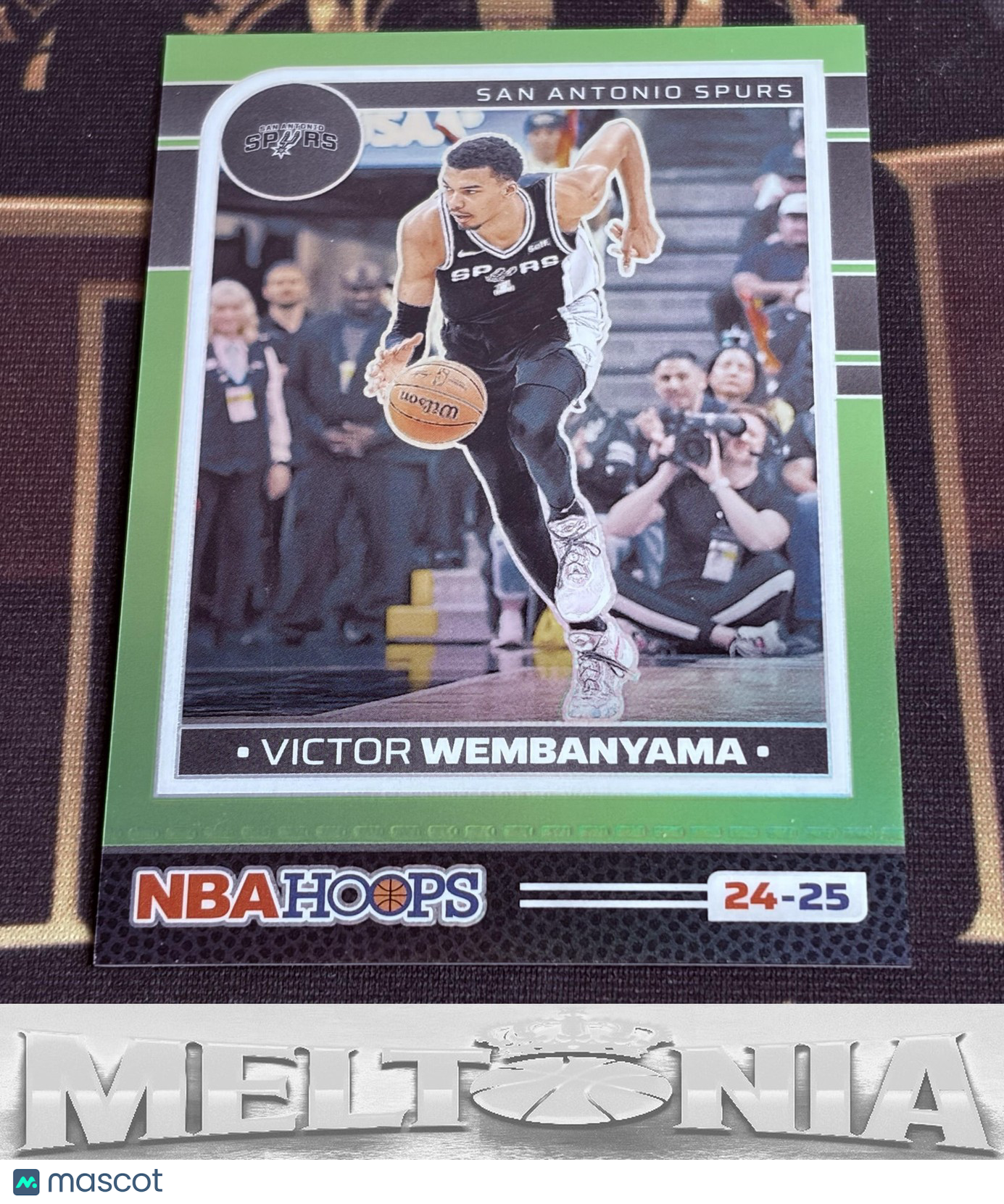 Victor Wembanyama 2024-25 Hoops #165 Premium Prizms Lime Green 143/149