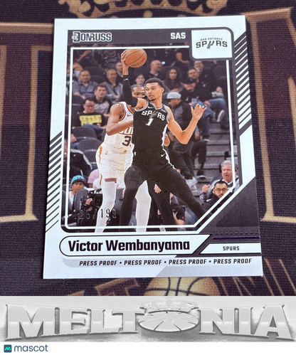 Victor Wembanyama 2024-25 Donruss Press Proof Purple 125/199 card