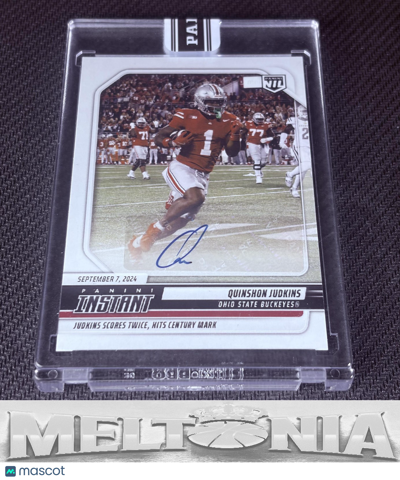 Quinshon Judkins 2024 Panini Instant NIL #QJA Autographs Base 61/99 (AU,SN,SSP)