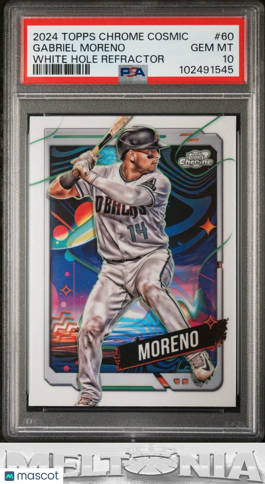 Gabriel Moreno 2024 Topps Chrome Cosmic #60 White Hole Refractors PSA 10 RC