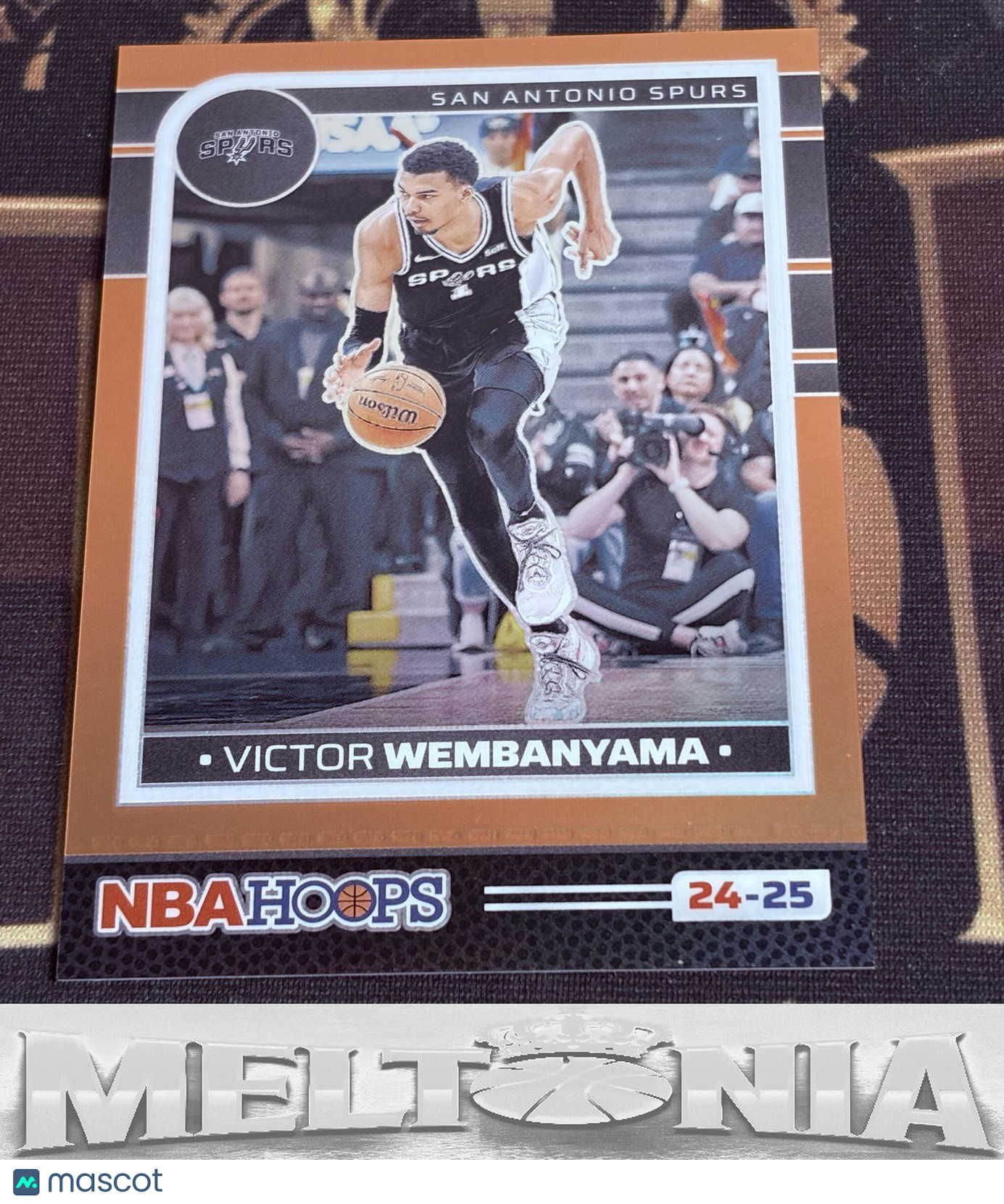 Victor Wembanyama 2024-25 Hoops #165 Premium Prizms Orange 140/199