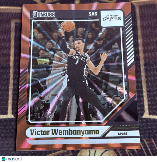 Victor Wembanyama 2024-25 Donruss #6 Holo Red Laser 50/99