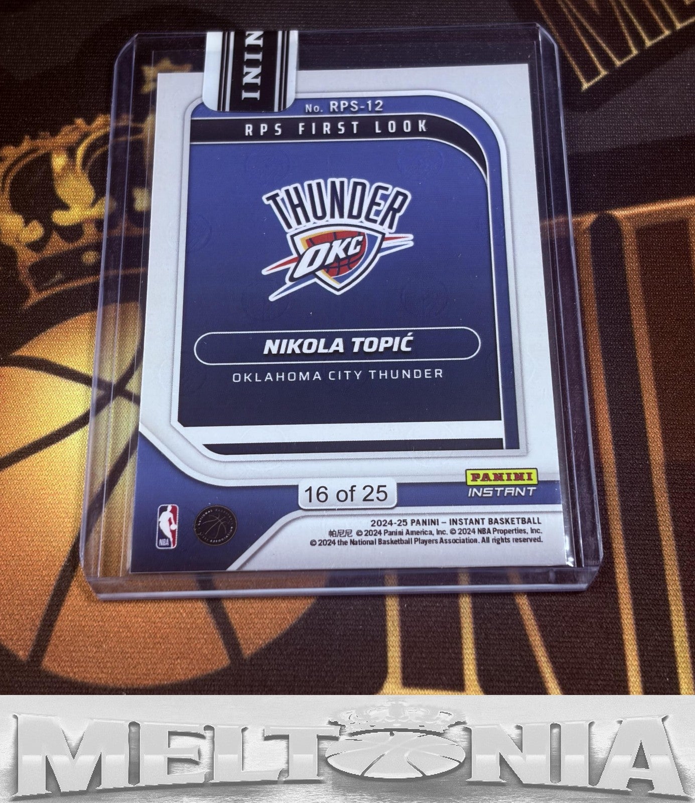 Nikola Topić 2024-25 Panini Instant NBA RPS First Look #RPS-12 Jungle 16/25 RC