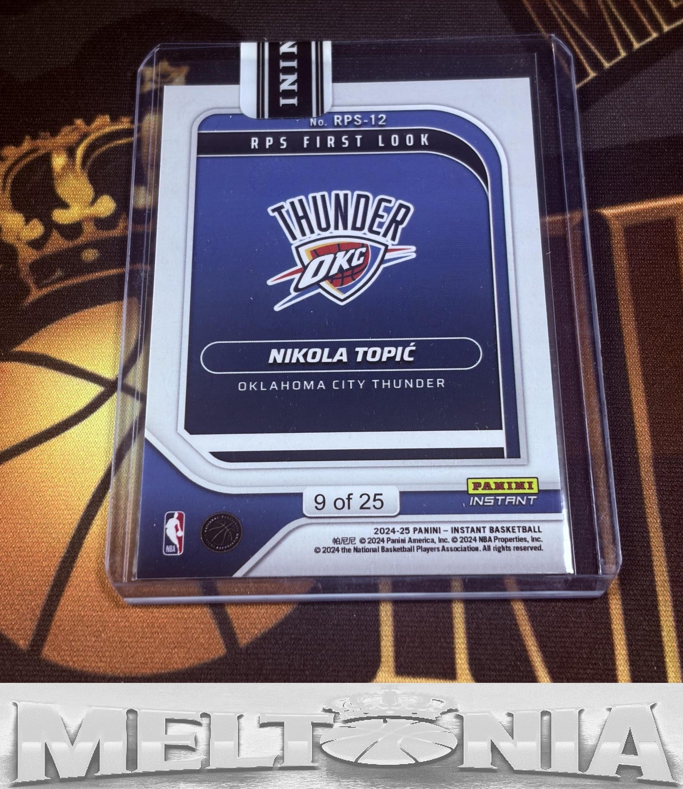 Nikola Topić 2024-25 Panini Instant NBA RPS First Look #RPS-12 Jungle 9/25 RC