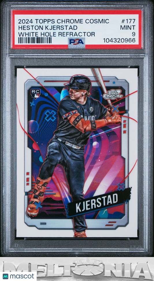 Heston Kjerstad 2024 Topps Chrome Cosmic #177 White Hole Refractors PSA 9 RC