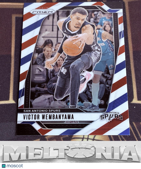 Victor Wembanyama 2024-25 Panini Prizm #172 Prizms Red White and Blue