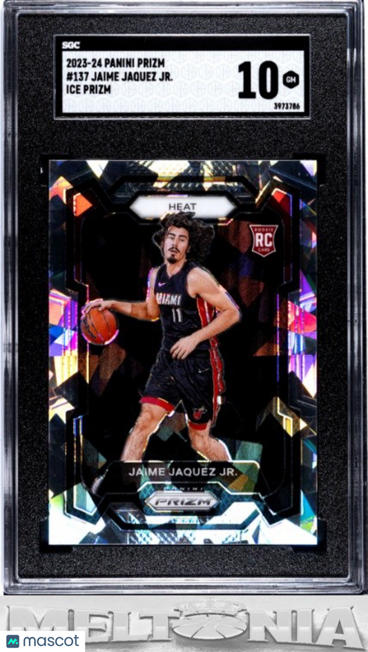 Jaime Jaquez Jr. 2023-24 Panini Prizm #137 Prizms Ice SGC 10 RC