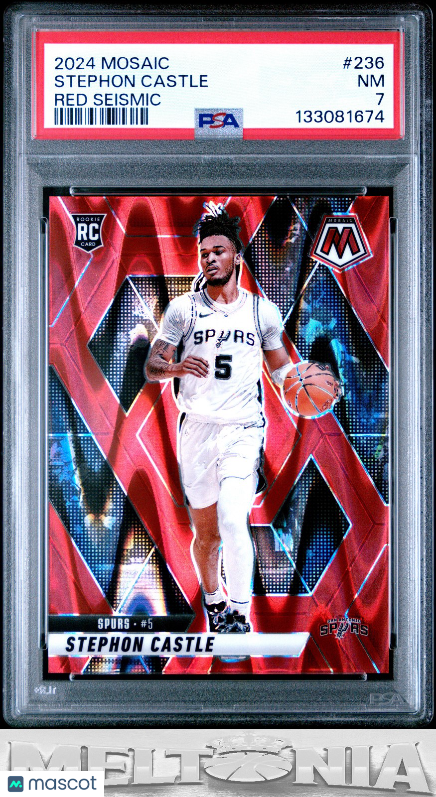 Stephon Castle 2024-ds Panini Mosaic #236 Red Seismic Mosaic 173/299 RC