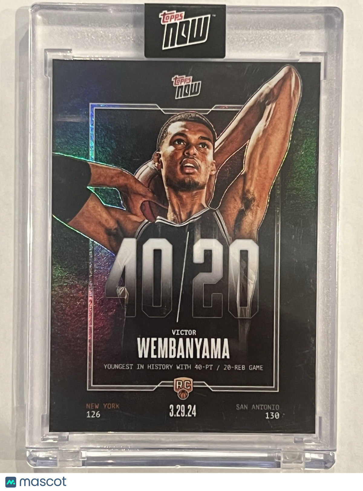 2023-24 Topps Now Victor Wembanyama #VW-5 RC Rookie 40/20