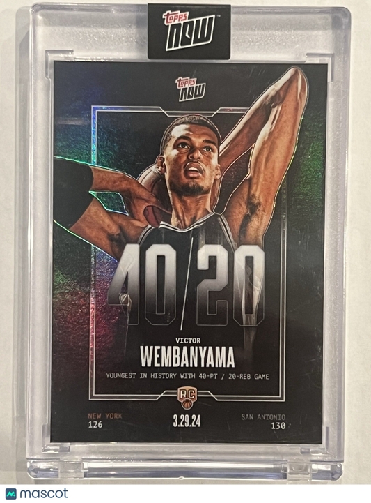 2023-24 Topps Now Victor Wembanyama #VW-5 RC Rookie 40/20