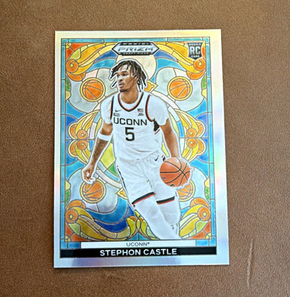 2024-25 Prizm Draft Picks Stephon Castle #11 Stained Glass front