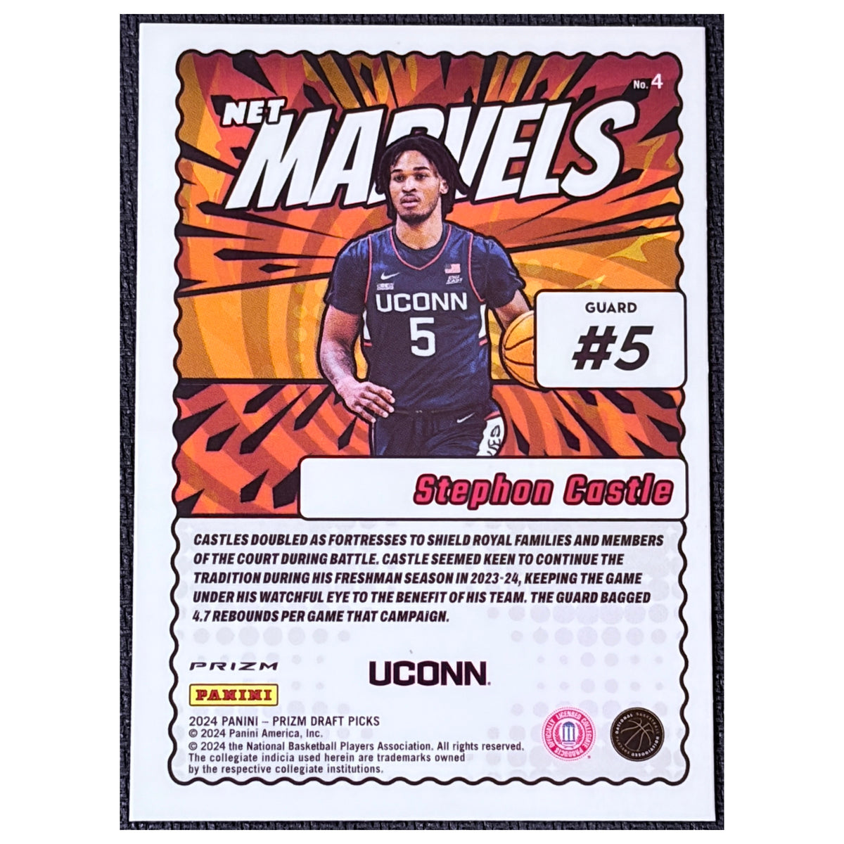 2024 Panini Prizm Draft Picks Net Marvels Stephon Castle #4 RC