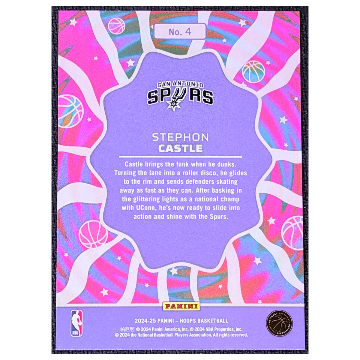 2024 Panini NBA Hoops Psychedelic Stephon Castle #4 RC