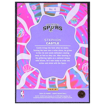 2024 Panini NBA Hoops Psychedelic Stephon Castle #4 RC