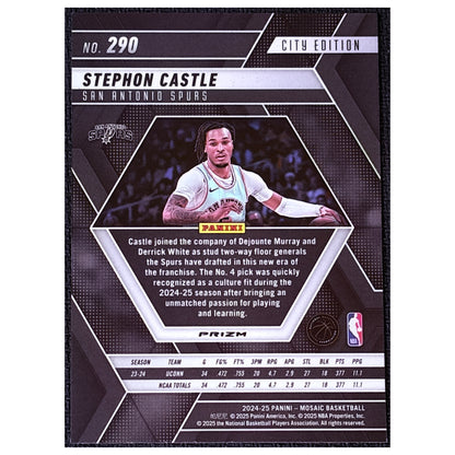 2025 Panini Mosaic City Edition Stephon Castle #290 RC