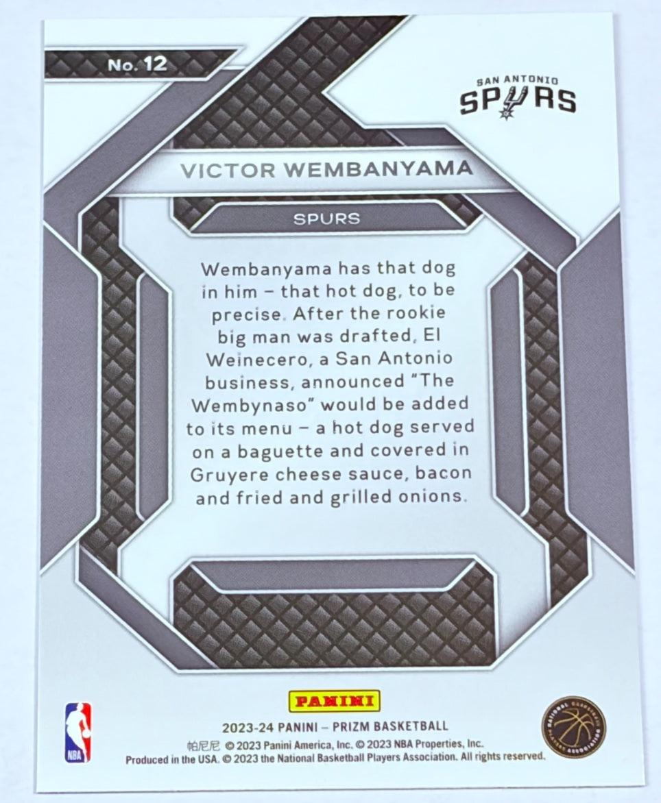 2023 Panini Prizm Emergent Victor Wembanyama #12 Rookie Base Set