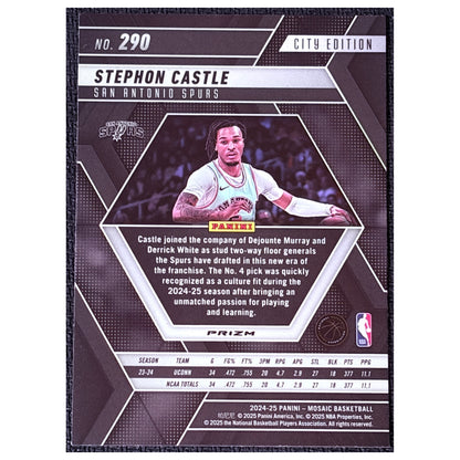2025 Panini Mosaic City Edition Stephon Castle #290 RC