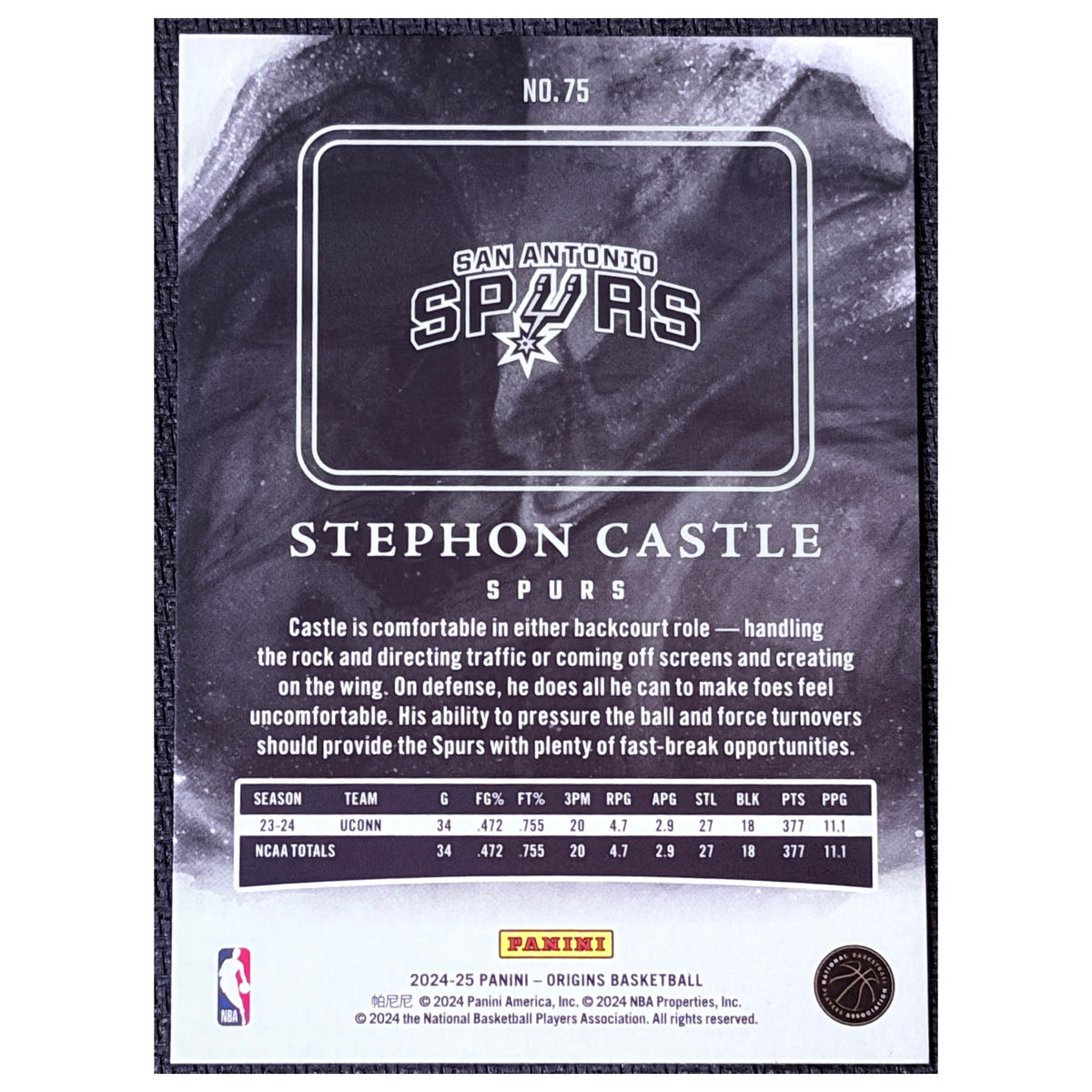 2024 Panini Origins Stephon Castle #75 RC