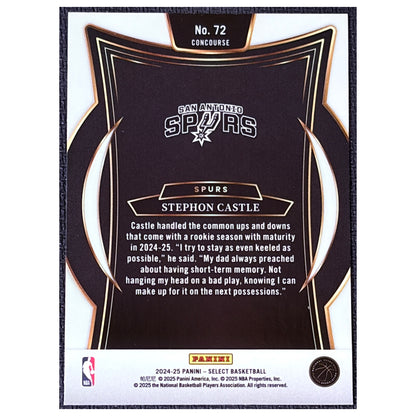2025 Panini Select Concourse Stephon Castle #72 RC