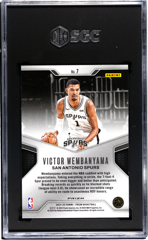 Victor Wembanyama 2024 Panini Prizm #7 Dominance Green SGC 9