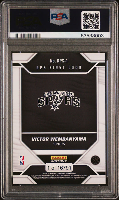 2023 Panini Instant RPS First Look Victor Wembanyama #RPS1 Rookie RC PSA 8