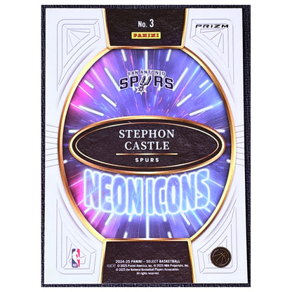 2024 Panini Select Neon Icons Stephon Castle #3 RC